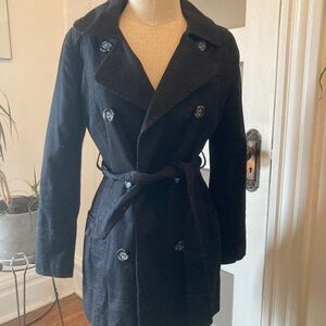 H&M black canvas trench jacket